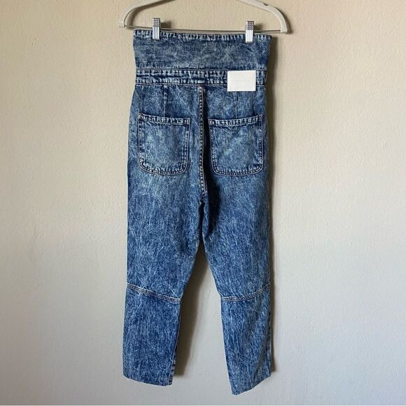 Jonathan Simkhai Blue Mullholland Jeans Crop High Rise Straight Leg Size 25 - Picture 7 of 10